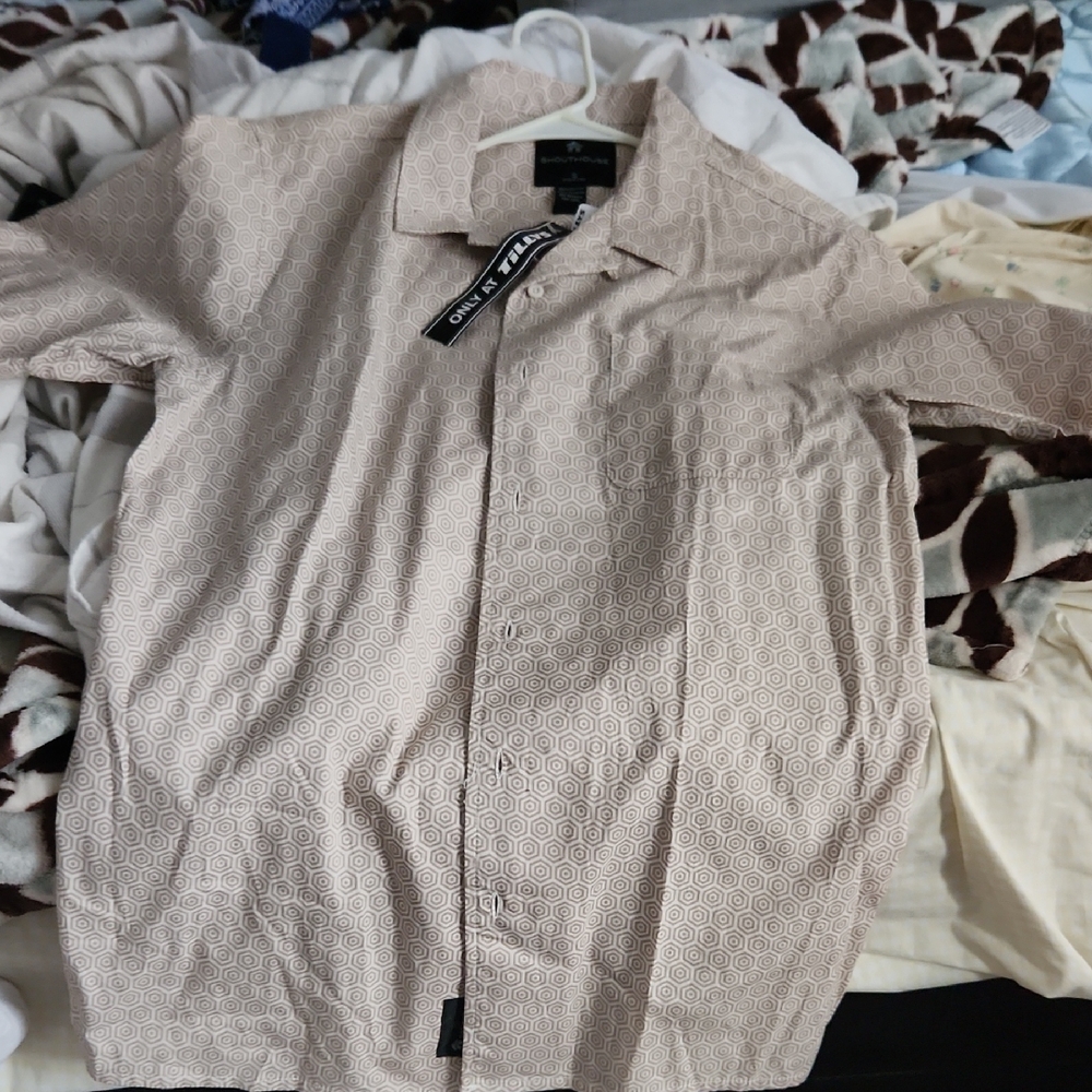 Tilly's Tan Casual Button Down Shirt